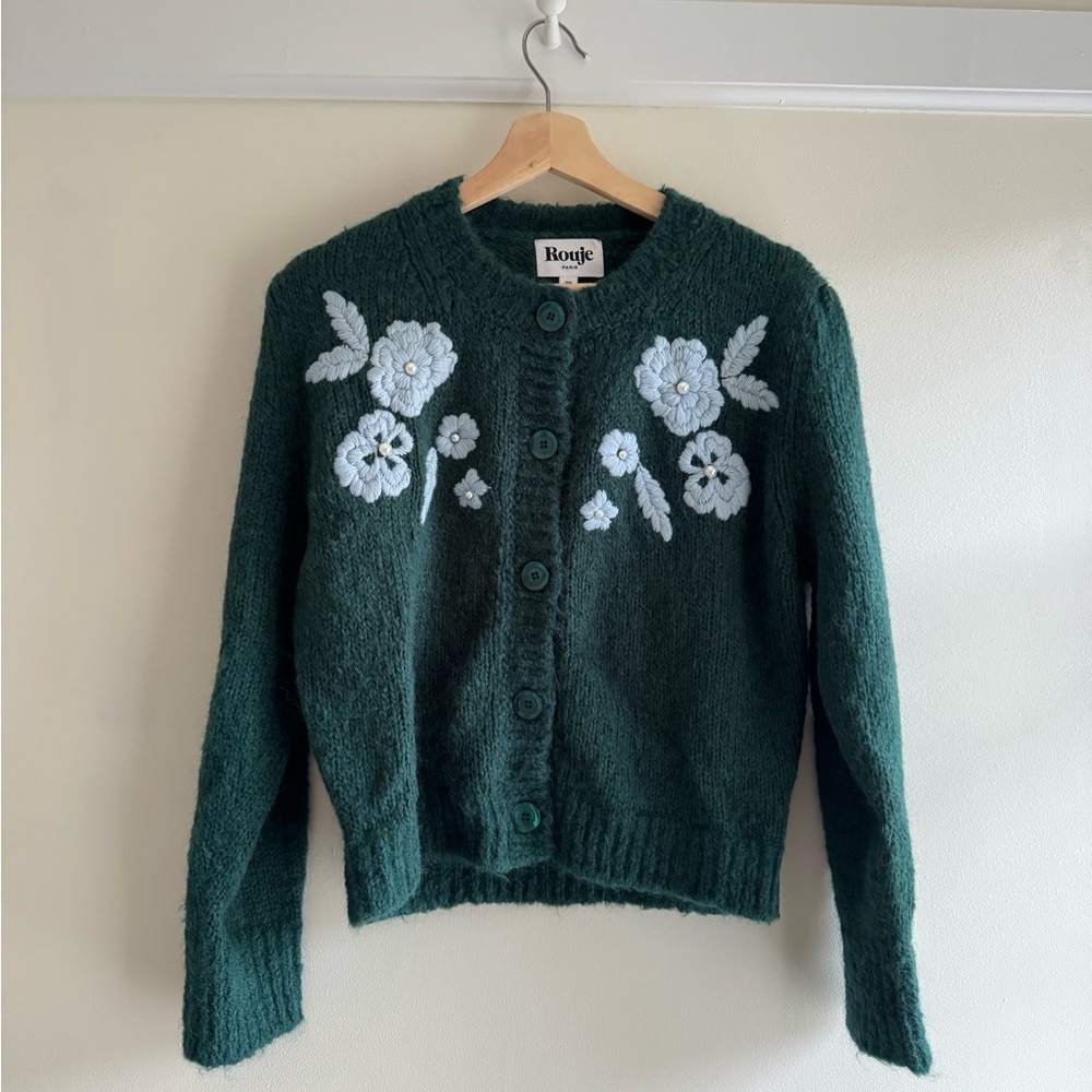 Rouje “Armande” Mohair Cardigan Sweater Size 38